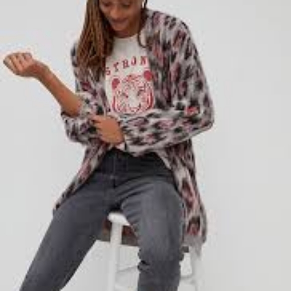 Anthropologie Zoey Leopard Cardigan size MP - Picture 3 of 15